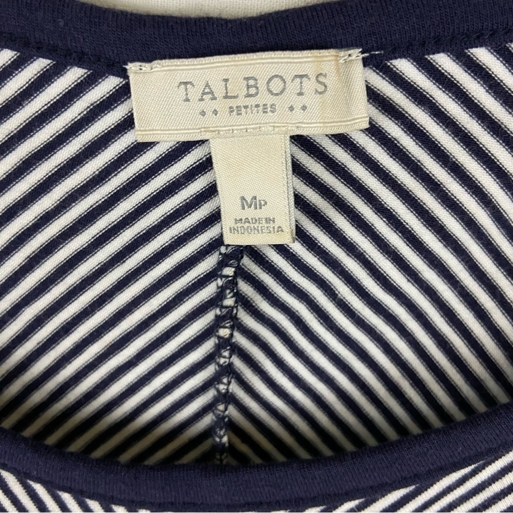 Talbot’s Pieced Navy and White Striped Tank Maxi Dress Size Petite Medium - Picture 4 of 8